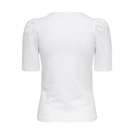 Only White Cotton Tops & T-Shirt - Hilstor
