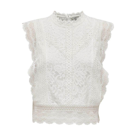 Only White Nylon Tops & T-Shirt - Hilstor
