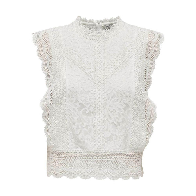 Only White Nylon Tops & T-Shirt - Hilstor