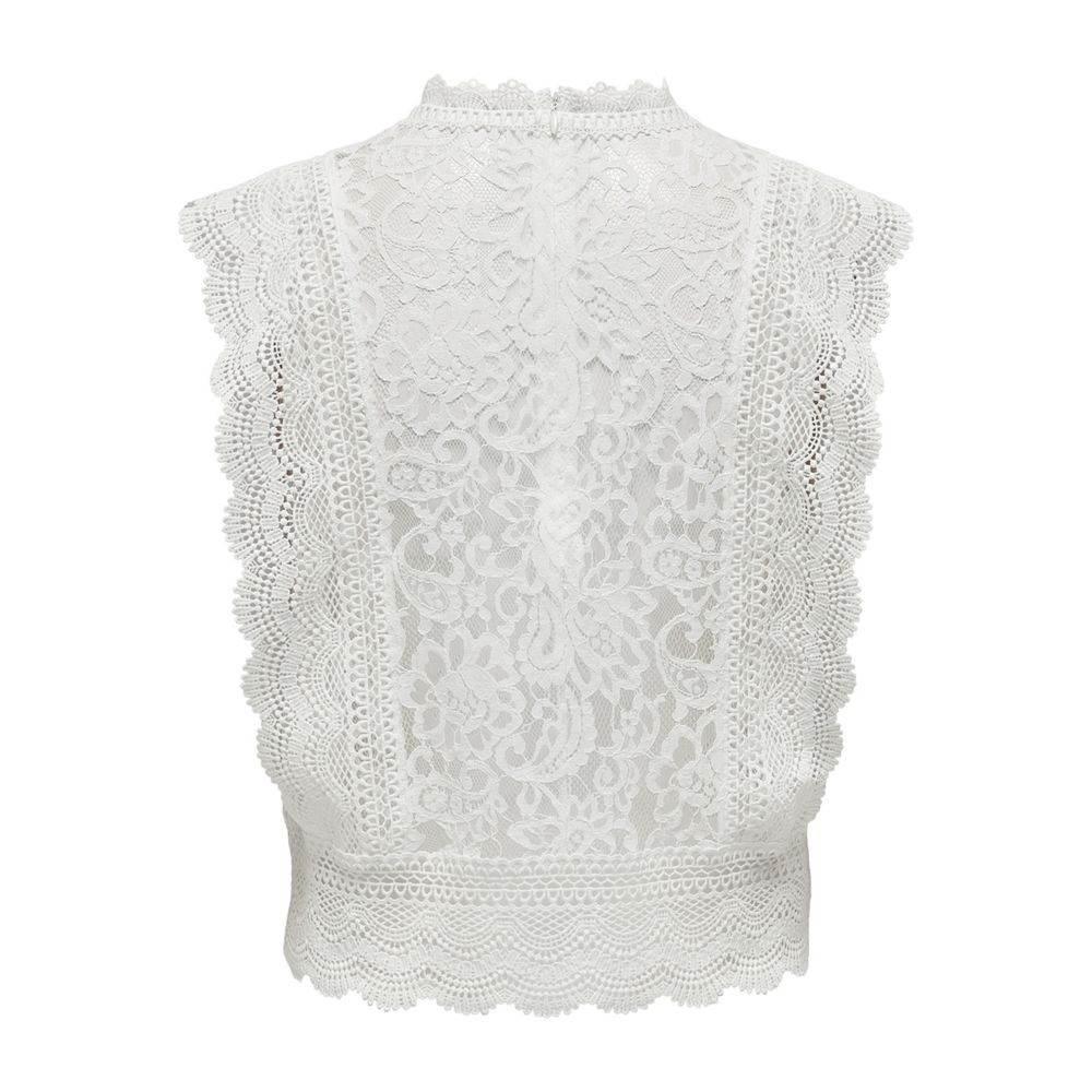 Only White Nylon Tops & T-Shirt - Hilstor