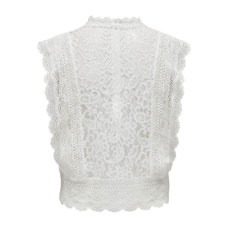 Only White Nylon Tops & T-Shirt - Hilstor