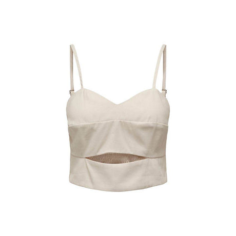 Only Beige Polyester Tops & T-Shirt - Hilstor