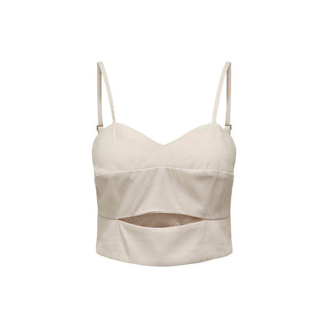 Only Beige Polyester Tops & T-Shirt - Hilstor