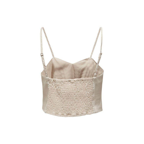 Only Beige Polyester Tops & T-Shirt - Hilstor