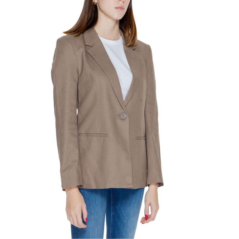 Only Brown Linen Suits & Blazer - Hilstor