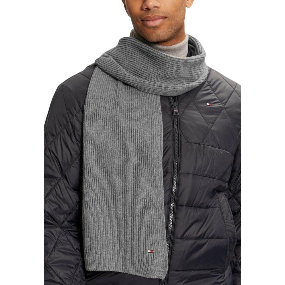 Tommy Hilfiger Gray Organic Cotton Scarf - Hilstor