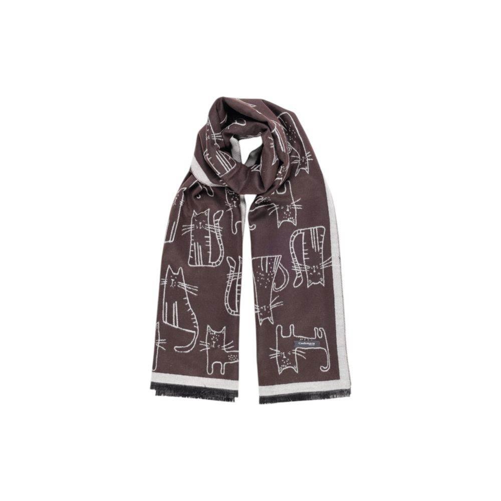 Sandro Ferrone Brown Viscose Scarf - Hilstor