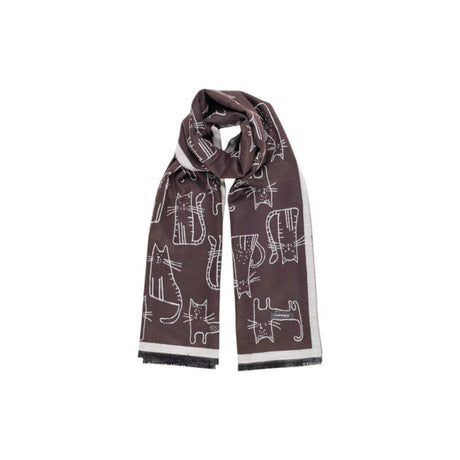 Sandro Ferrone Brown Viscose Scarf - Hilstor