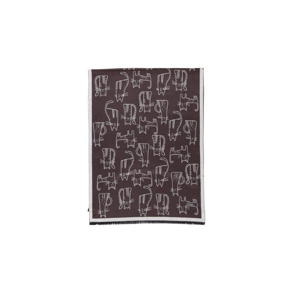 Sandro Ferrone Brown Viscose Scarf - Hilstor