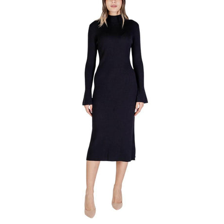 Sandro Ferrone Black Viscose Dress - Hilstor