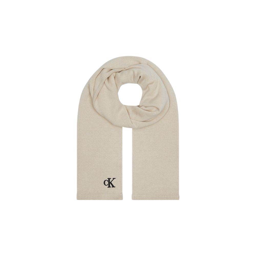 Calvin Klein Beige Cotton Scarf - Hilstor