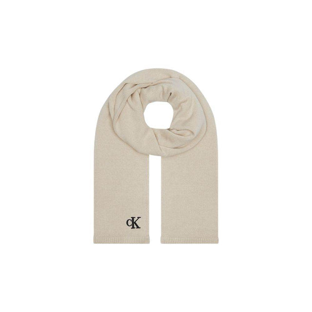 Calvin Klein Beige Cotton Scarf - Hilstor