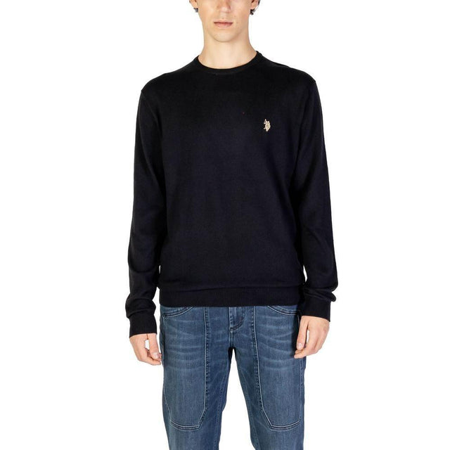 U.S. POLO ASSN. Black Cotton Sweater - Hilstor
