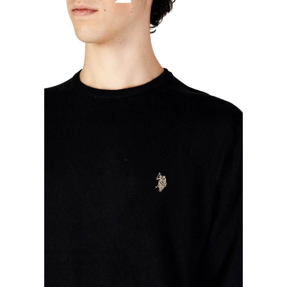 U.S. POLO ASSN. Black Cotton Sweater - Hilstor