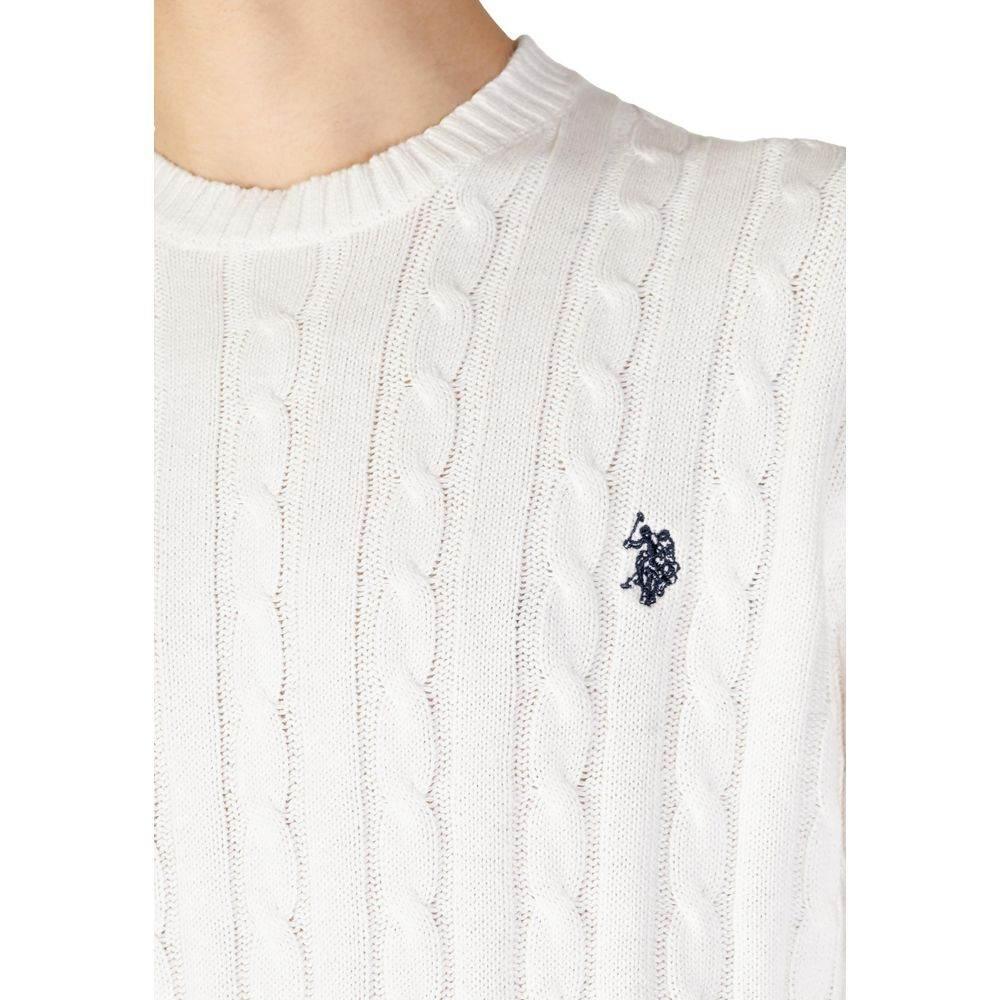 U.S. POLO ASSN. White Cotton Sweater - Hilstor