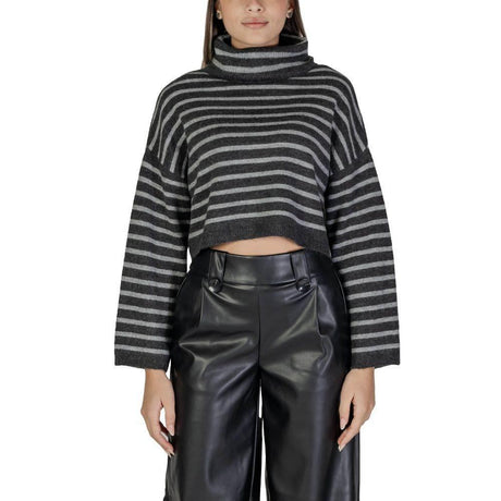 Only Gray Acrylic Sweater - Hilstor