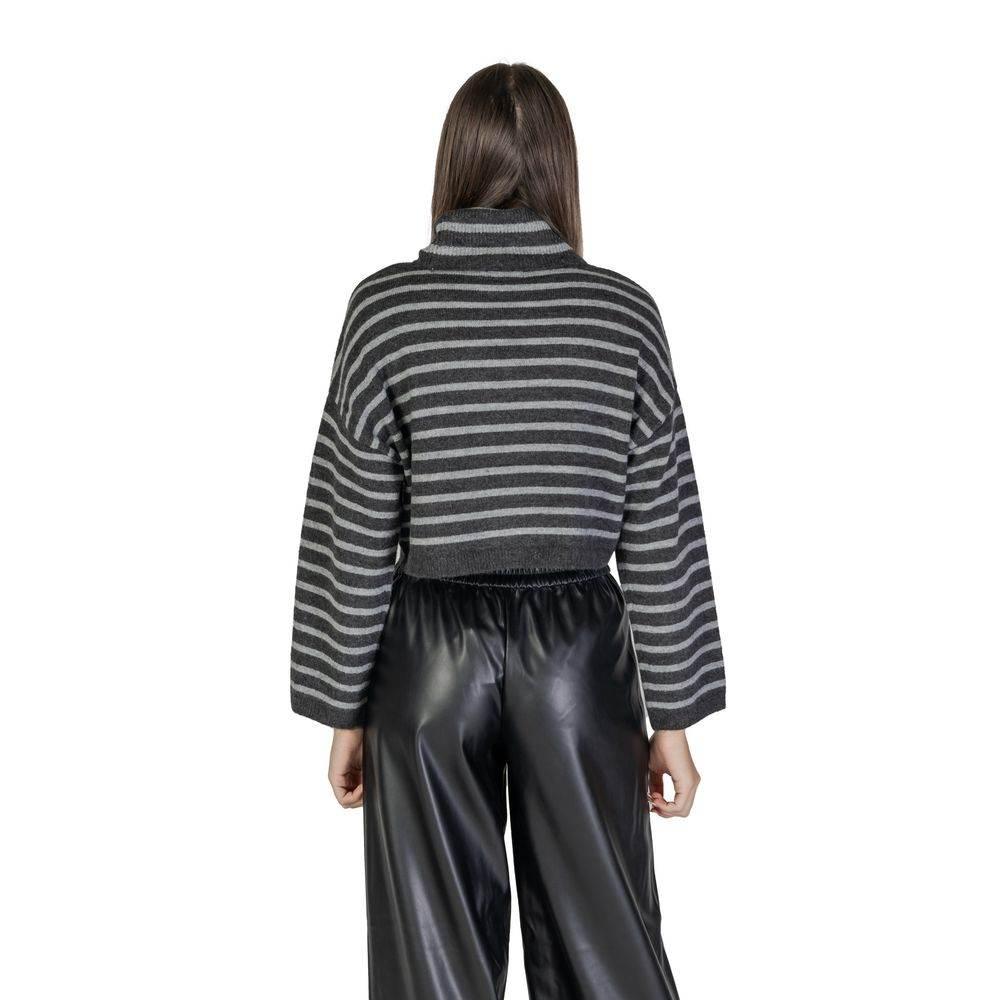 Only Gray Acrylic Sweater - Hilstor