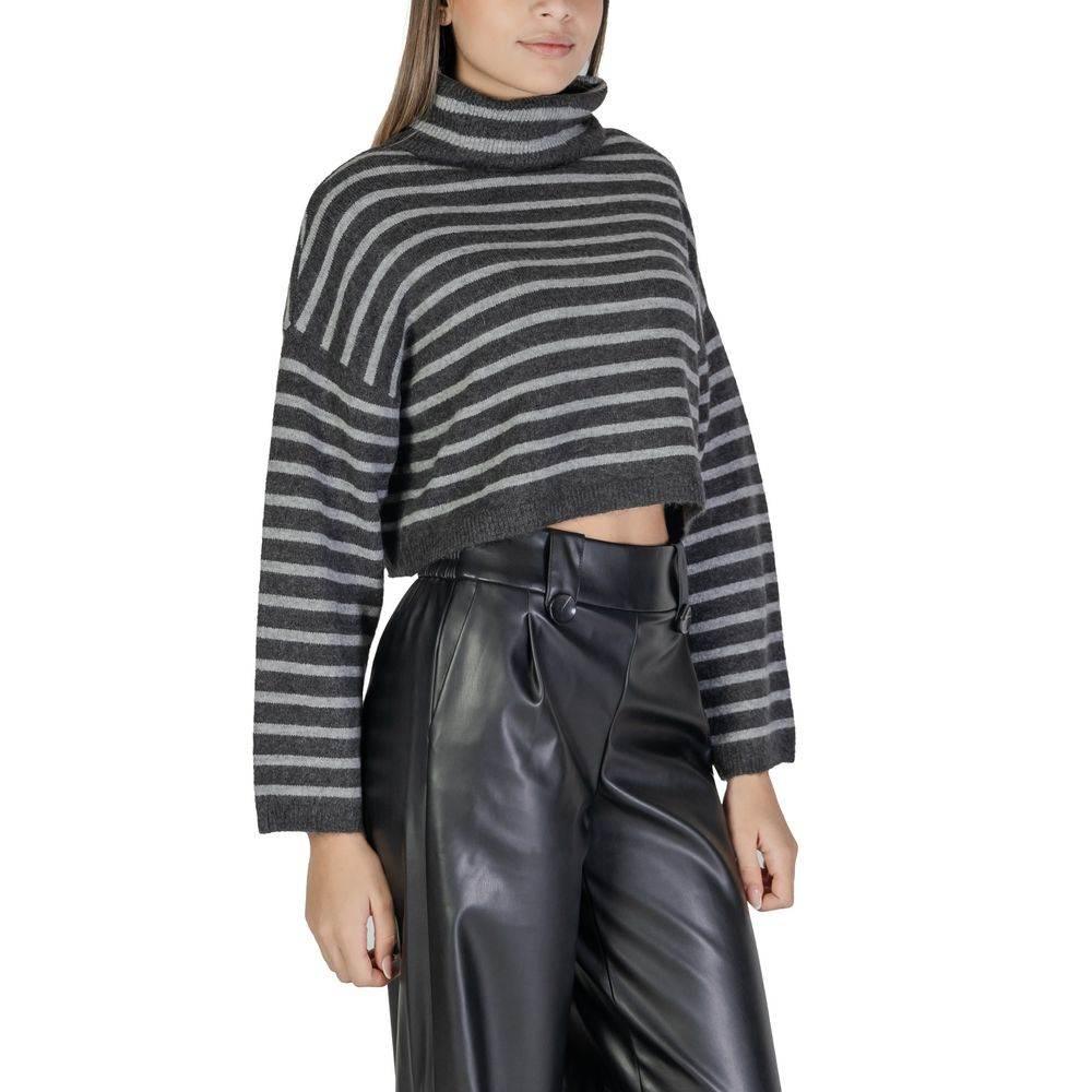 Only Gray Acrylic Sweater - Hilstor