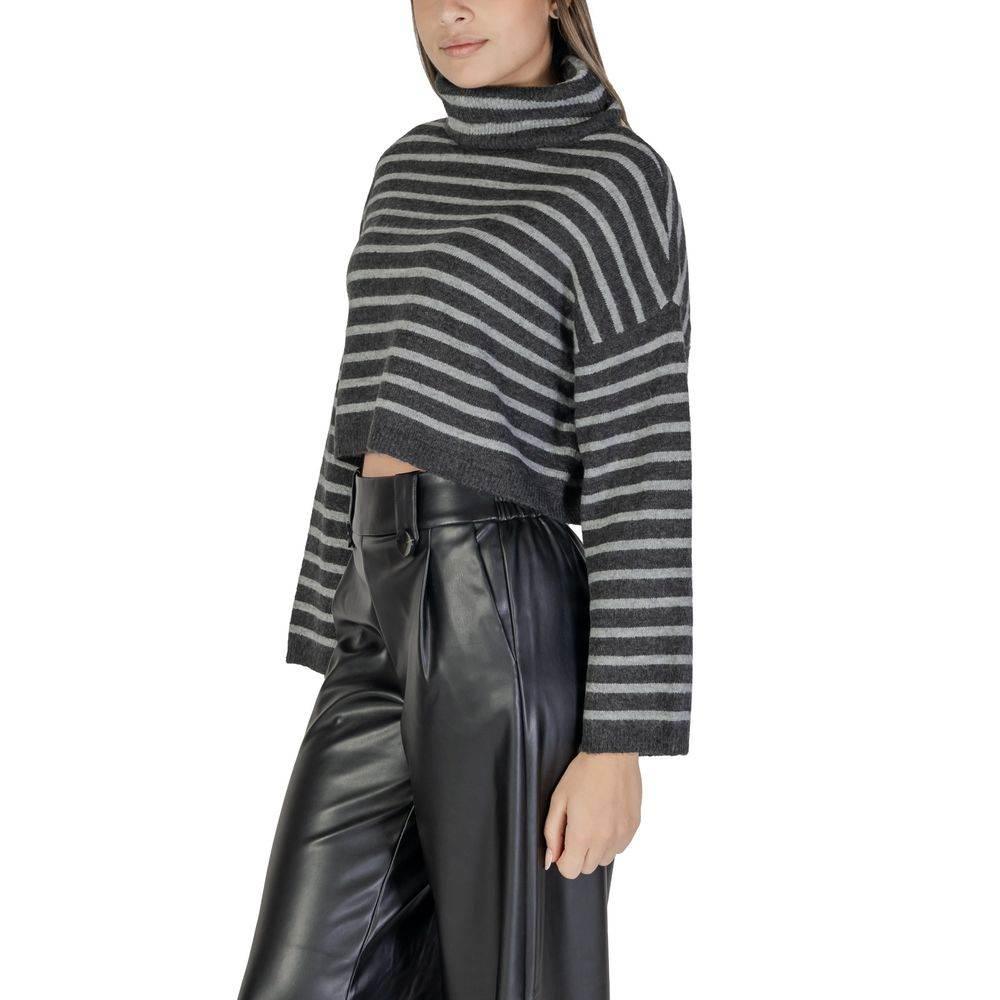Only Gray Acrylic Sweater - Hilstor