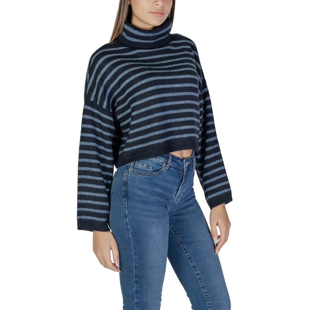 Only Blue Acrylic Sweater - Hilstor