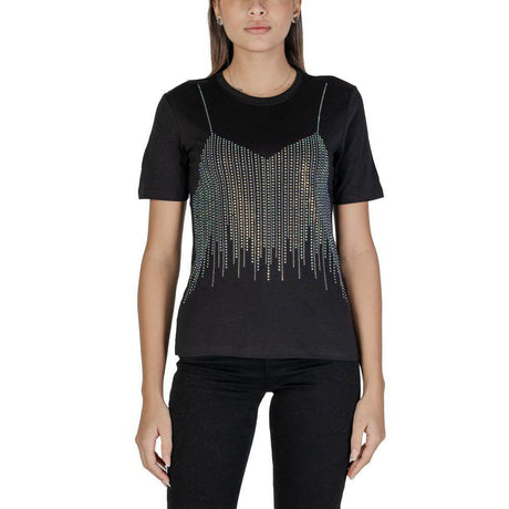 Only Black Cotton Tops & T-Shirt - Hilstor