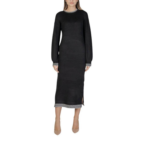 Vila Clothes Black Polyester Dress - Hilstor