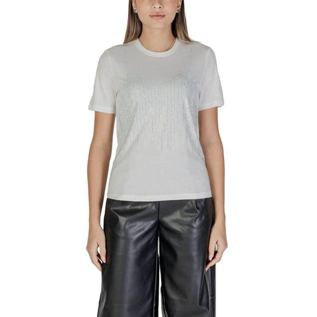 Only White Cotton Tops & T-Shirt - Hilstor