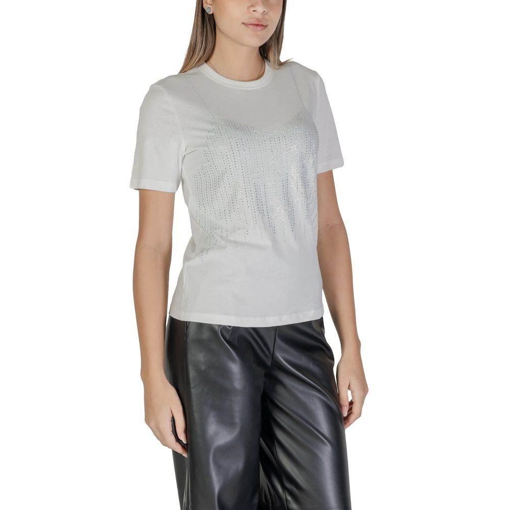 Only White Cotton Tops & T-Shirt - Hilstor