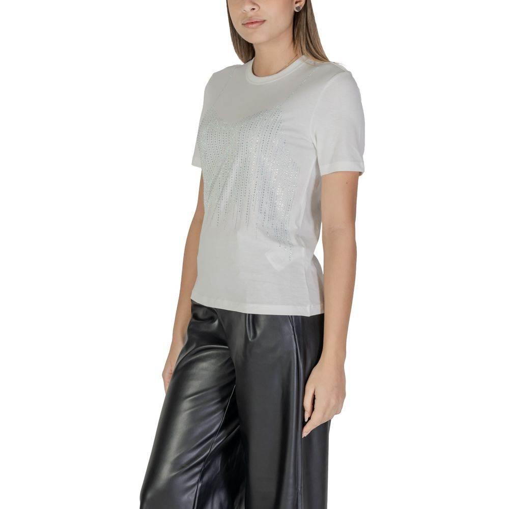 Only White Cotton Tops & T-Shirt - Hilstor