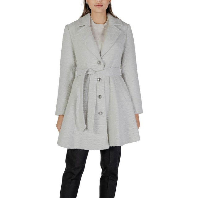 Guess Gray Polyester Jackets & Coat - Hilstor