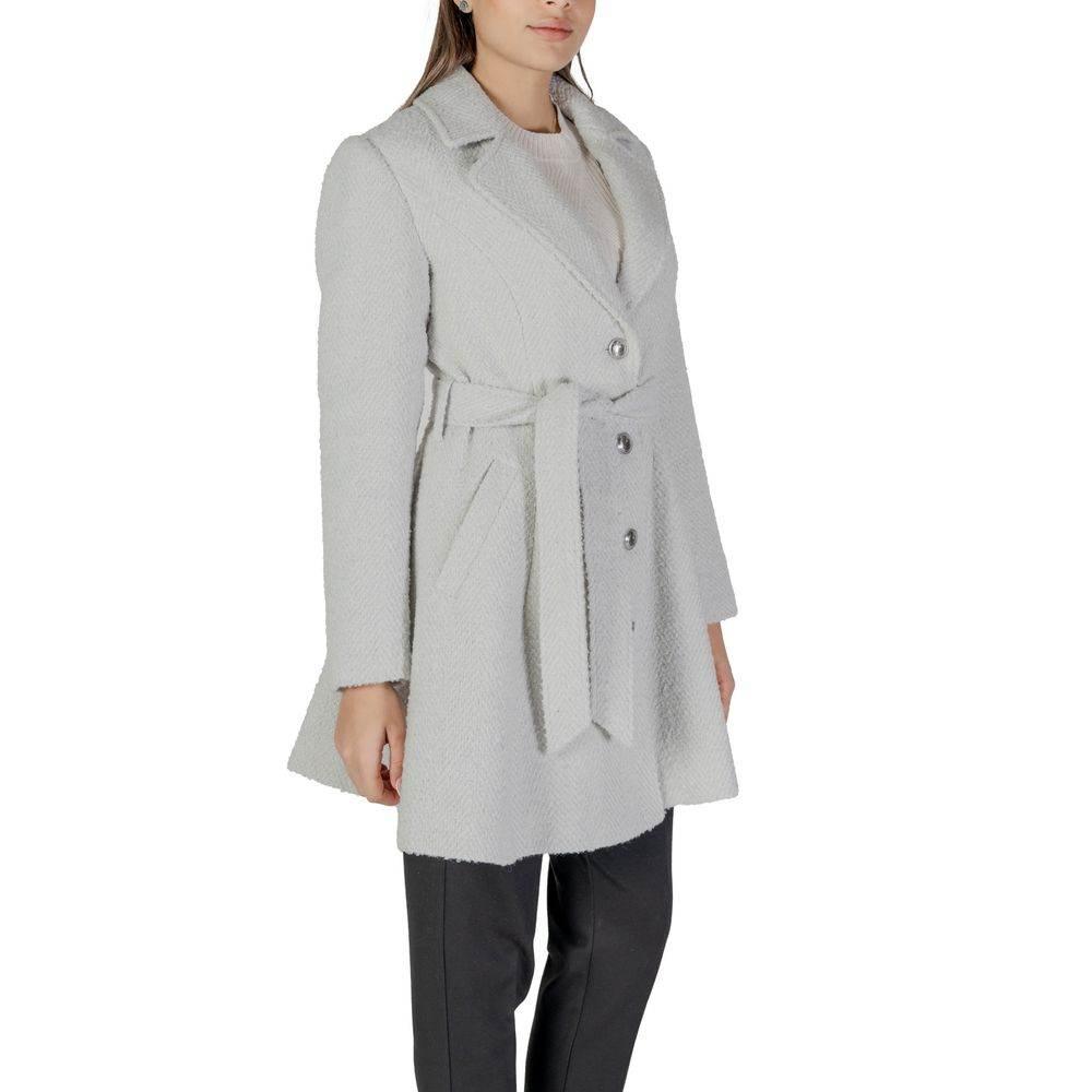 Guess Gray Polyester Jackets & Coat - Hilstor