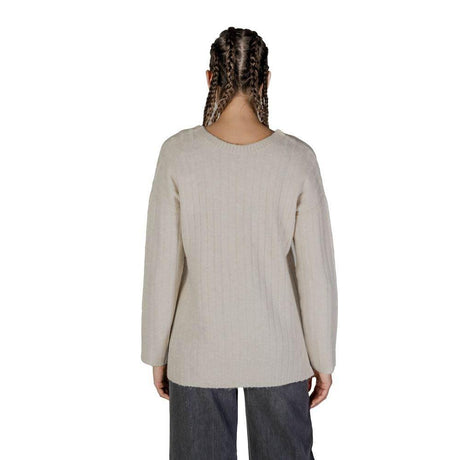 Vila Clothes Beige Marabou Sweater - Hilstor