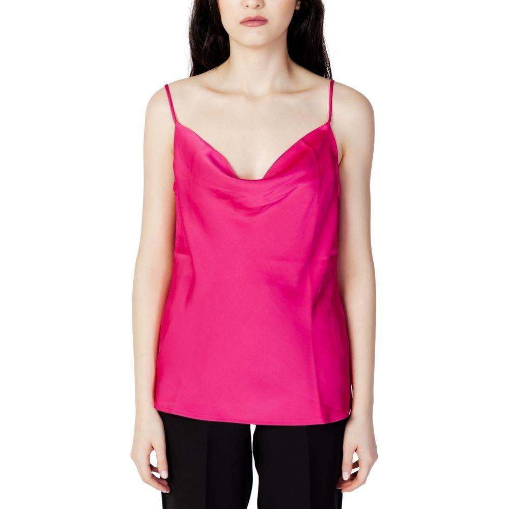 Vila Clothes Pink Polyester Tank Top - Hilstor