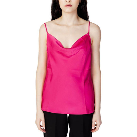 Vila Clothes Pink Polyester Tank Top - Hilstor