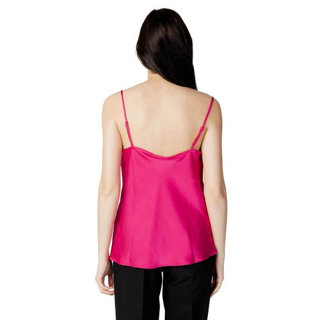 Vila Clothes Pink Polyester Tank Top - Hilstor