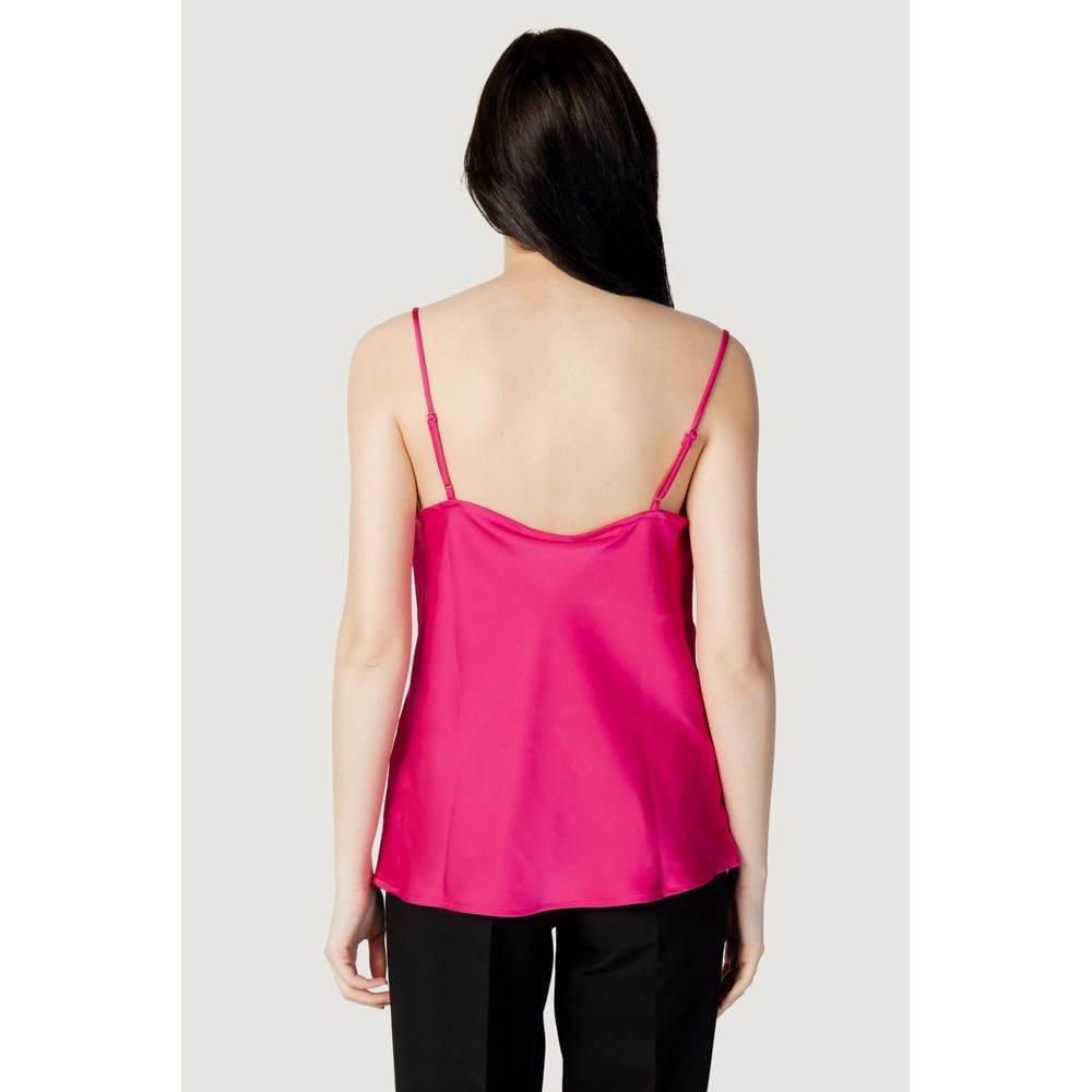 Vila Clothes Pink Polyester Tank Top - Hilstor