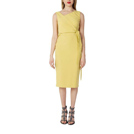 Sandro Ferrone Yellow Polyester Dress - Hilstor