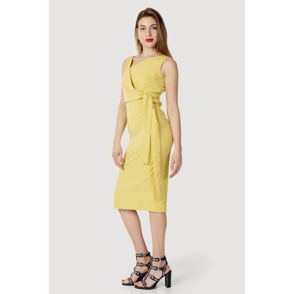 Sandro Ferrone Yellow Polyester Dress - Hilstor