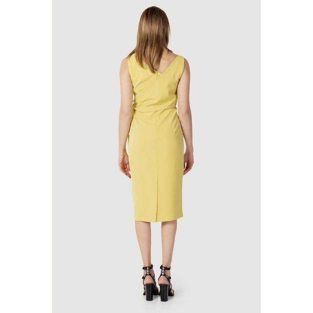 Sandro Ferrone Yellow Polyester Dress - Hilstor