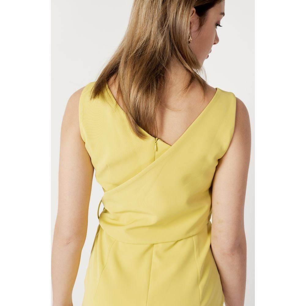 Sandro Ferrone Yellow Polyester Dress - Hilstor