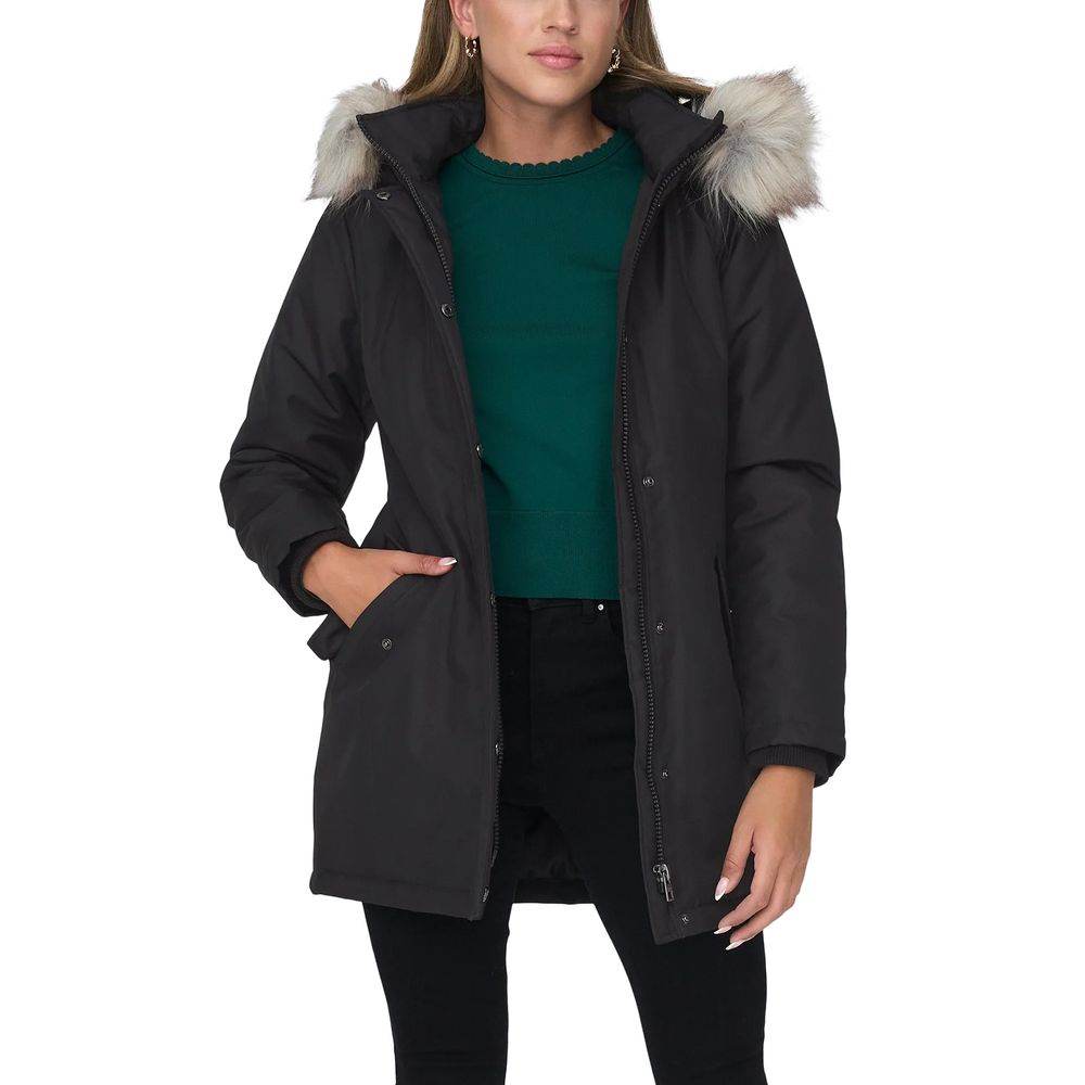 Only Black Polyester Jackets & Coat - Hilstor