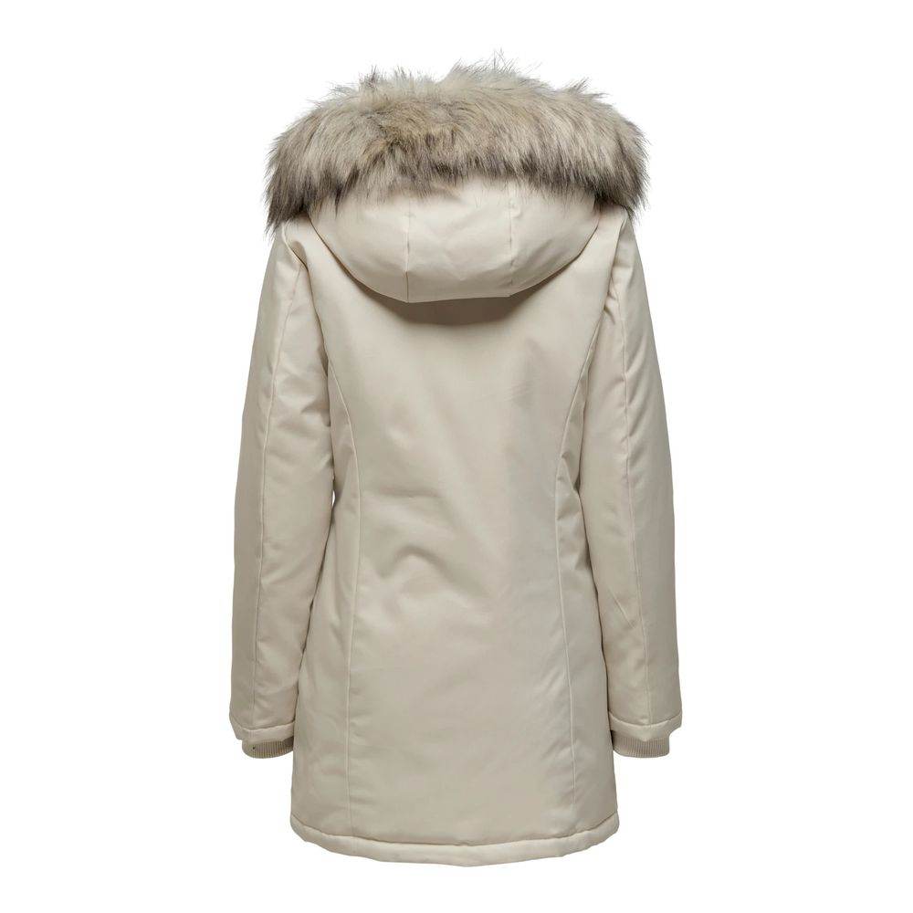 Only Beige Polyester Jackets & Coat - Hilstor