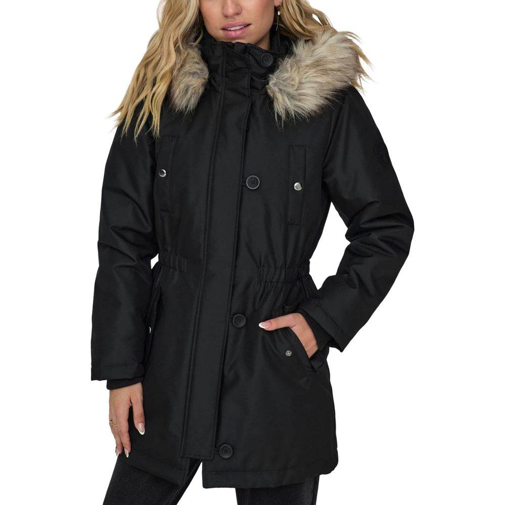 Only Black Polyester Jackets & Coat - Hilstor