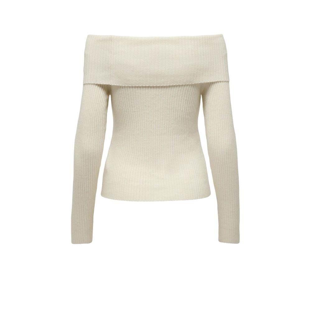 Only Cream Viscose Sweater - Hilstor