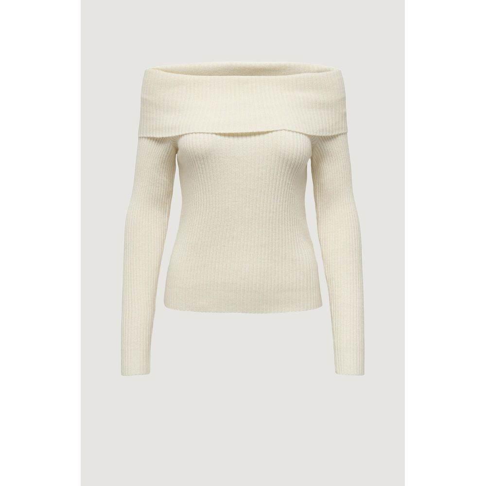 Only Cream Viscose Sweater - Hilstor