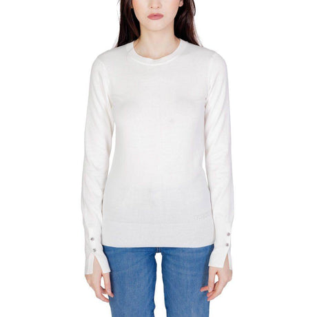 Guess White Cotton Tops & T-Shirt - Hilstor