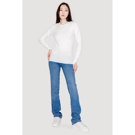 Guess White Cotton Tops & T-Shirt - Hilstor