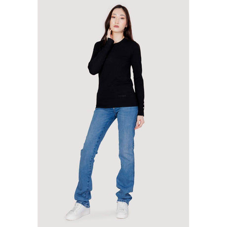 Guess Black Cotton Tops & T-Shirt - Hilstor