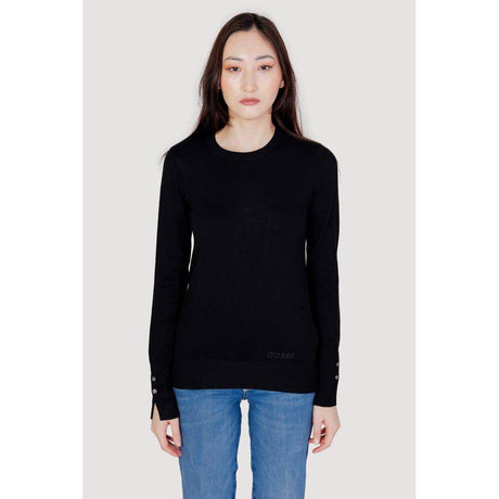 Guess Black Cotton Tops & T-Shirt - Hilstor