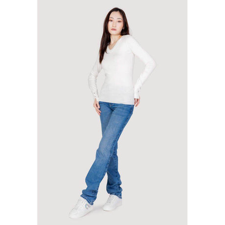 Guess White Cotton Tops & T-Shirt - Hilstor